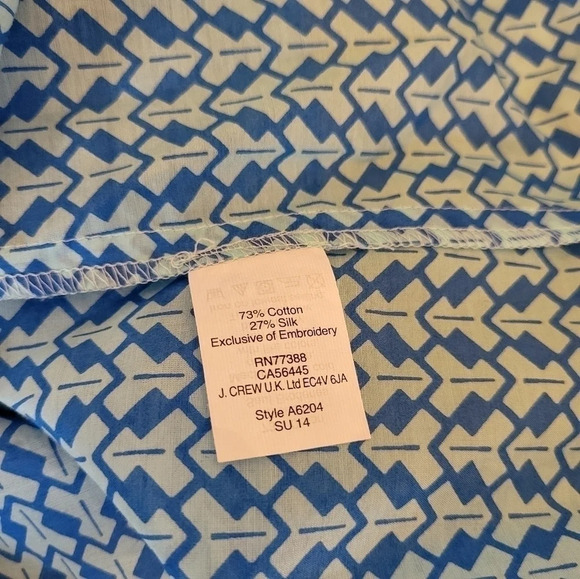 J.Crew Blue Orange Tassel Aztec Arrow Sleeveless - Picture 5 of 5